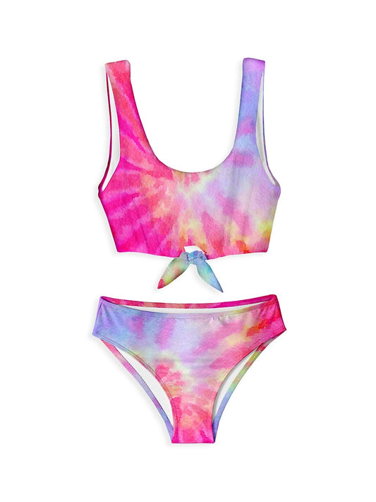 Stella Cove Little Girls Tie Dye Tankini
