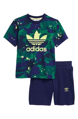 Adidas 2pc Multi Camo Print Short Set