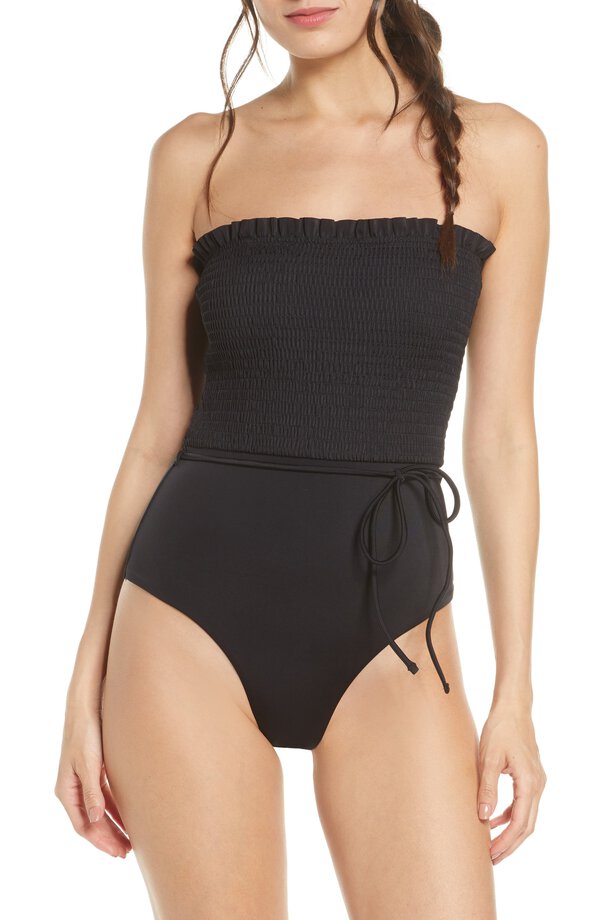 Chelsea 28 Womens Smocked One Piece Swimsuit