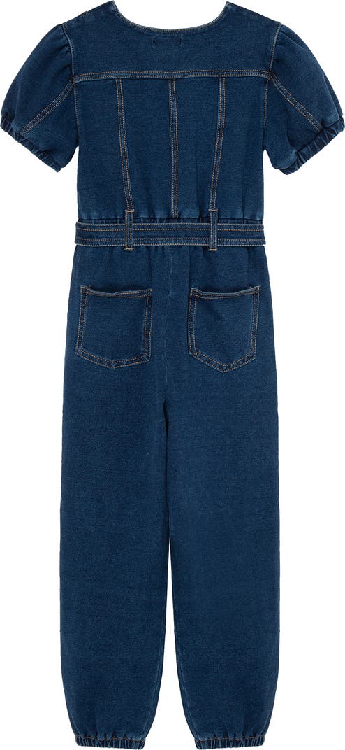 Habitual Kids Denim Belted Jumpsuit