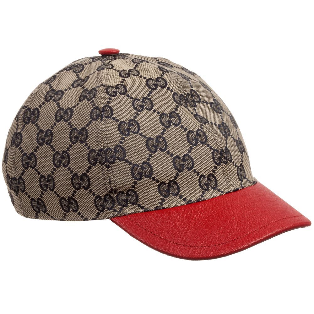 Kids Gucci Authentic Canvas and Leather Brim Hat The Fashion Loop LLC