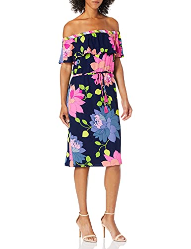 trina turk off the shoulder dress Trina Turk Off The Shoulder Midi Dress – The Fashion Loop LLC