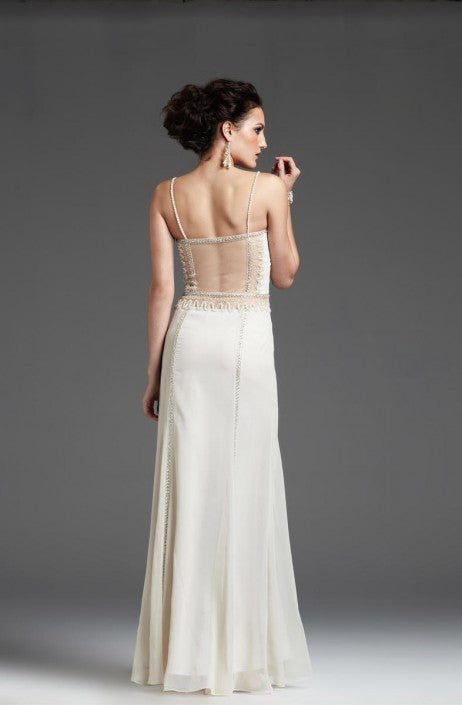 REBORN: Mignon Beaded and Stone Cut Out Evening Gown