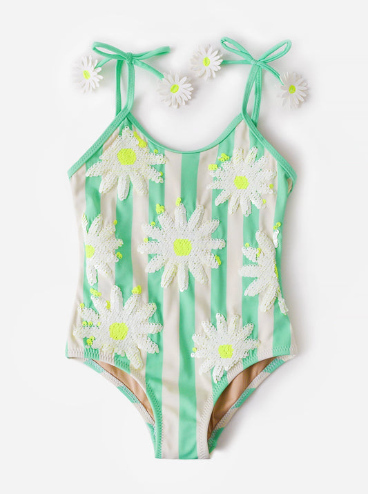 Shade Critter One-Piece Daisy Sequin Swimsuit