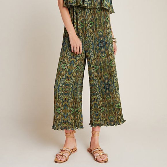 Anthropologie Rdalamal Pleated Jumpsuit