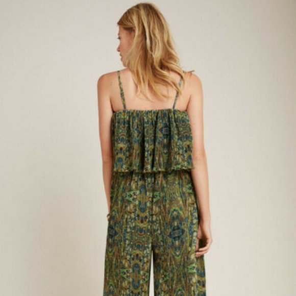 Anthropologie Rdalamal Pleated Jumpsuit