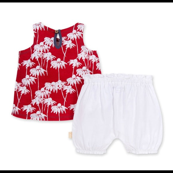 Burts Bee 2pc Tank with Bubble Shorts Set