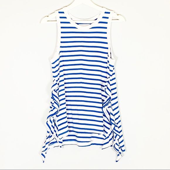 Elliott Crew Short Sleeve Ruffle Tank