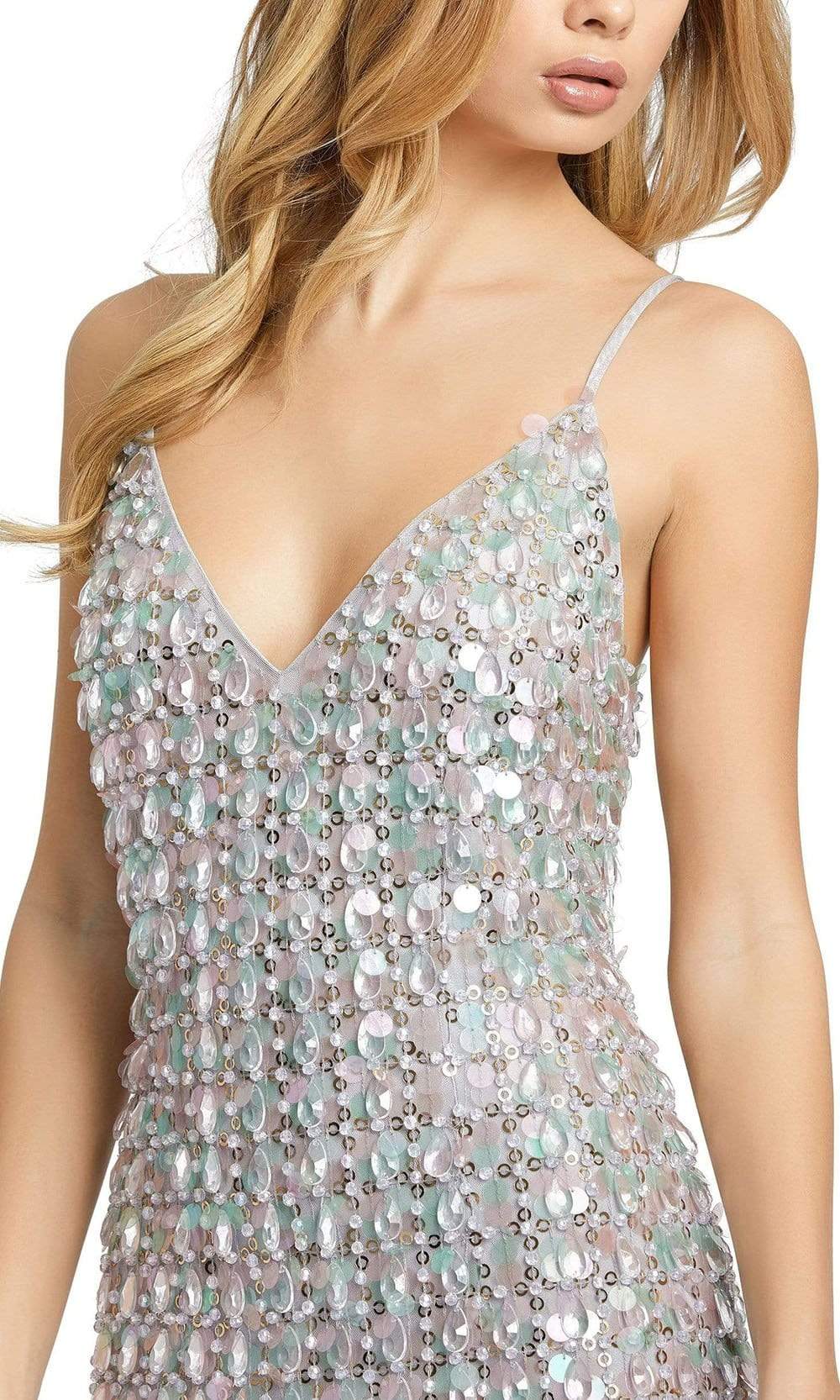Mac Duggal Embellished Midi Cocktail Dress