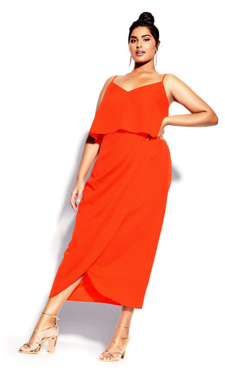 City Chic Plus Size Overlay Dress