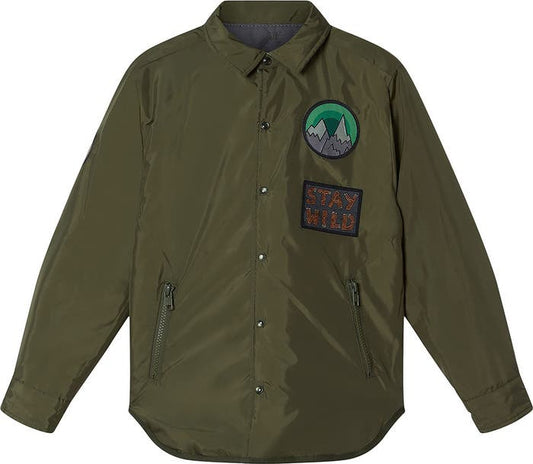 Reversible Water Repellent Organic Cotton Shirt Jacket