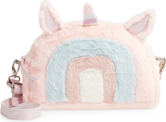 UnderOneSky Rainbow Faux Fur Purse