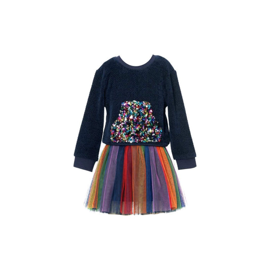 Truly Me Sequin Two-Piece Tulle Dress