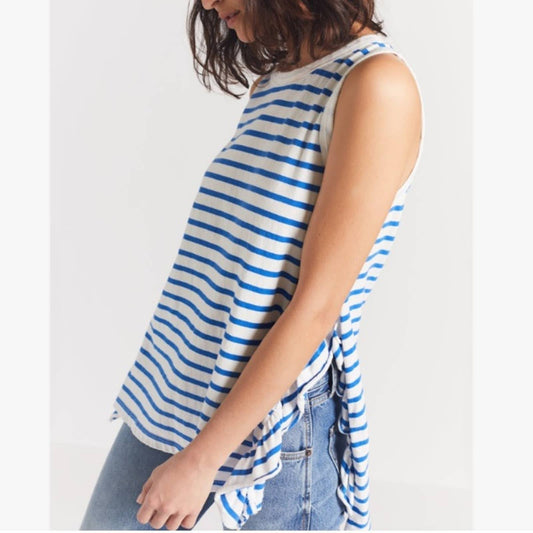Elliott Crew Short Sleeve Ruffle Tank